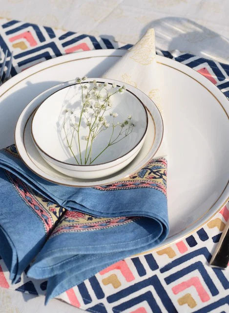 Blue Cotton Napkins