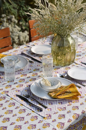 Yellow Cotton Table Cover