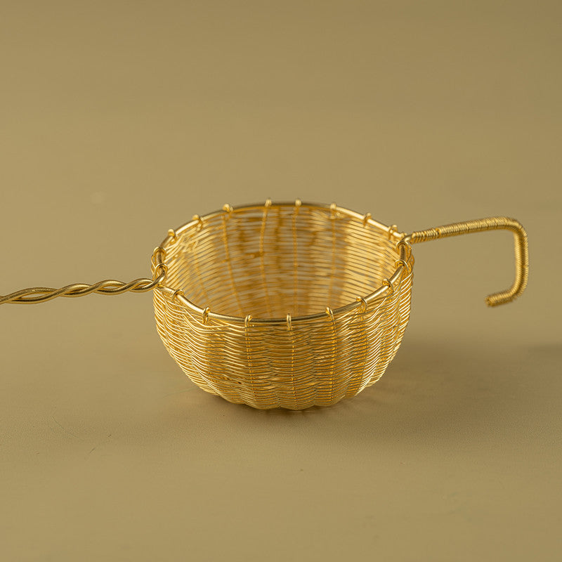Woven Tea strainer - Brass