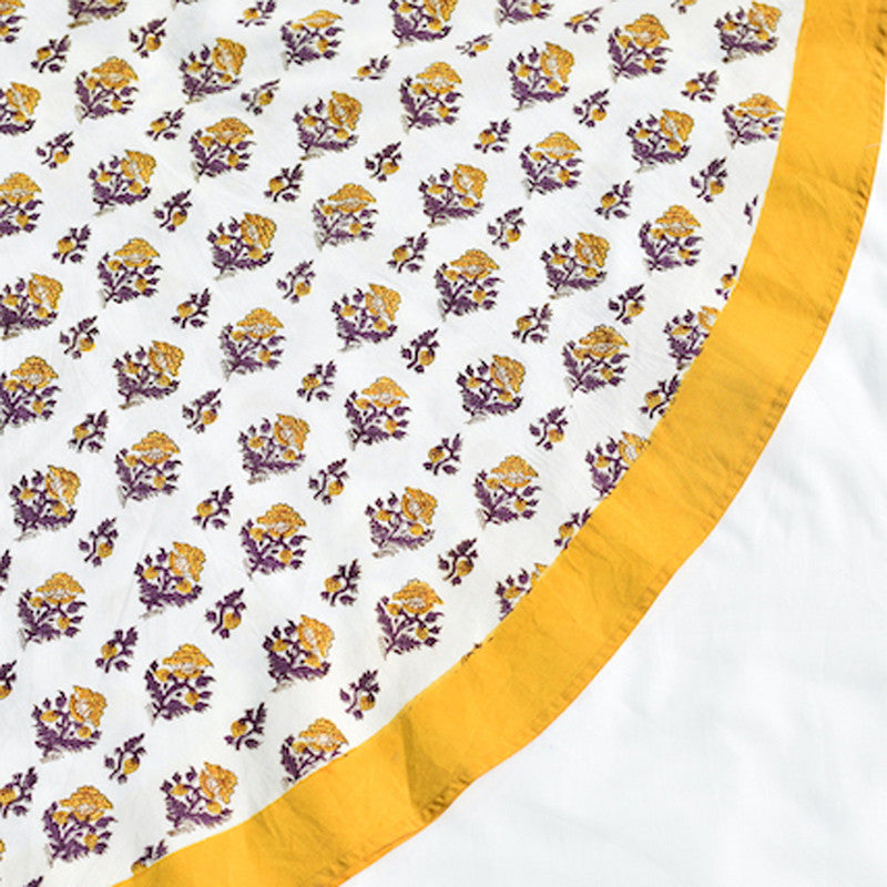 Yellow round Table cover