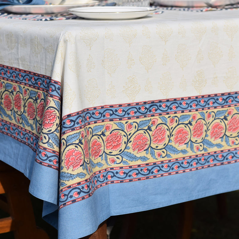 Blue&Pink Cotton table cover